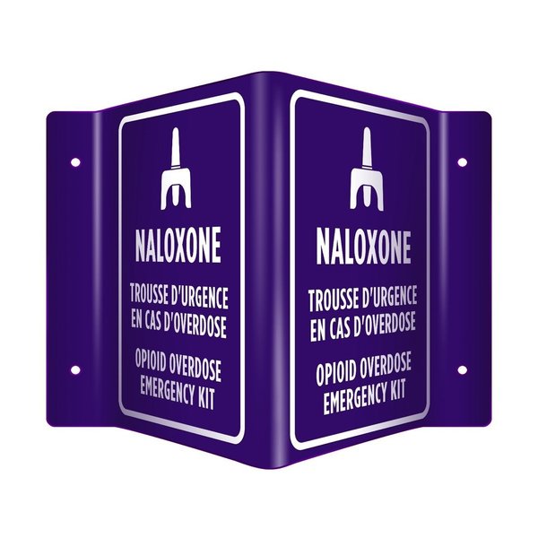Aek Naloxone Opioid Overdose Emergency Kit 3D Sign  English  French EN9496